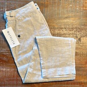 Athleta Women's Linen Pants in Light Tan